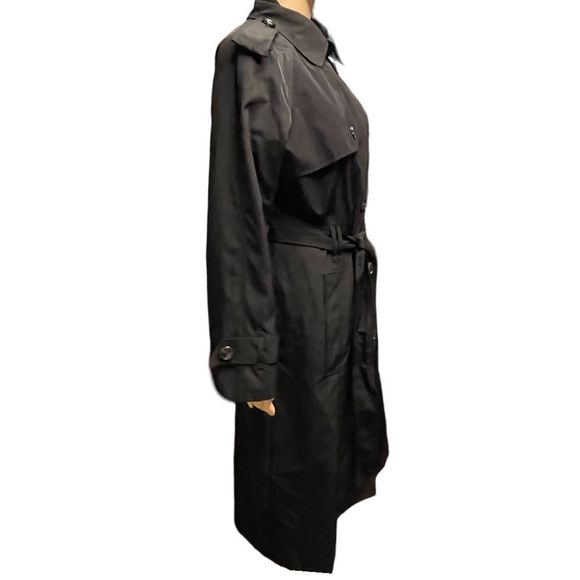 LONDON FOG 3/4 Length Double Breasted Trench Coat Size Medium - Picture 10 of 16